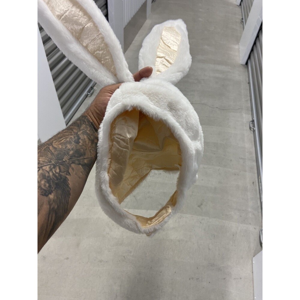 Playboy Plush Fun Bunny Ears Hood Women Costume Hats Cosplay Party Holiday